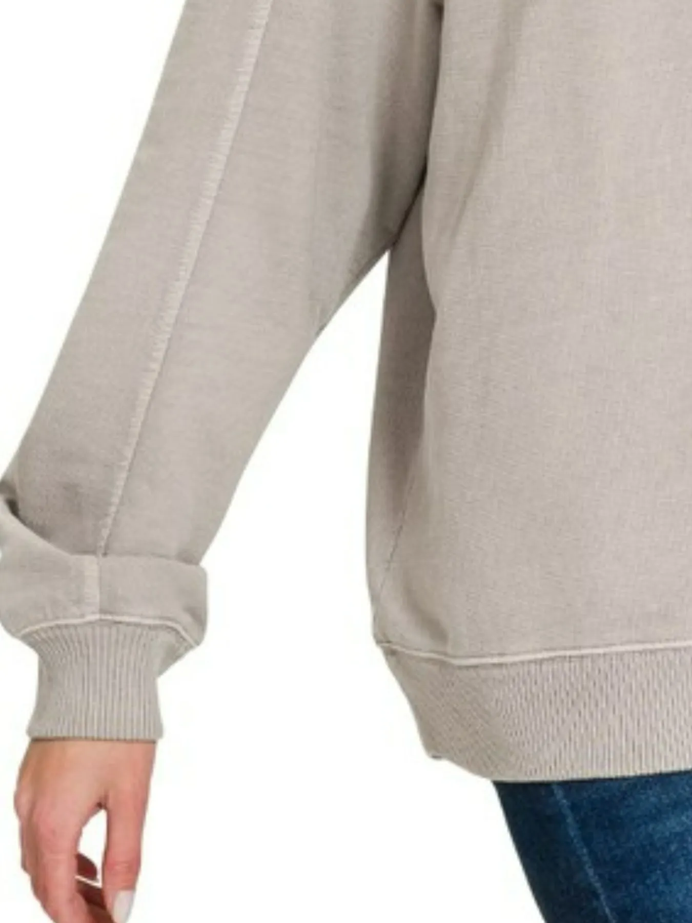 Zenana French Terry Pigment Dye & Enzyme Washing Hoodie - Image 4