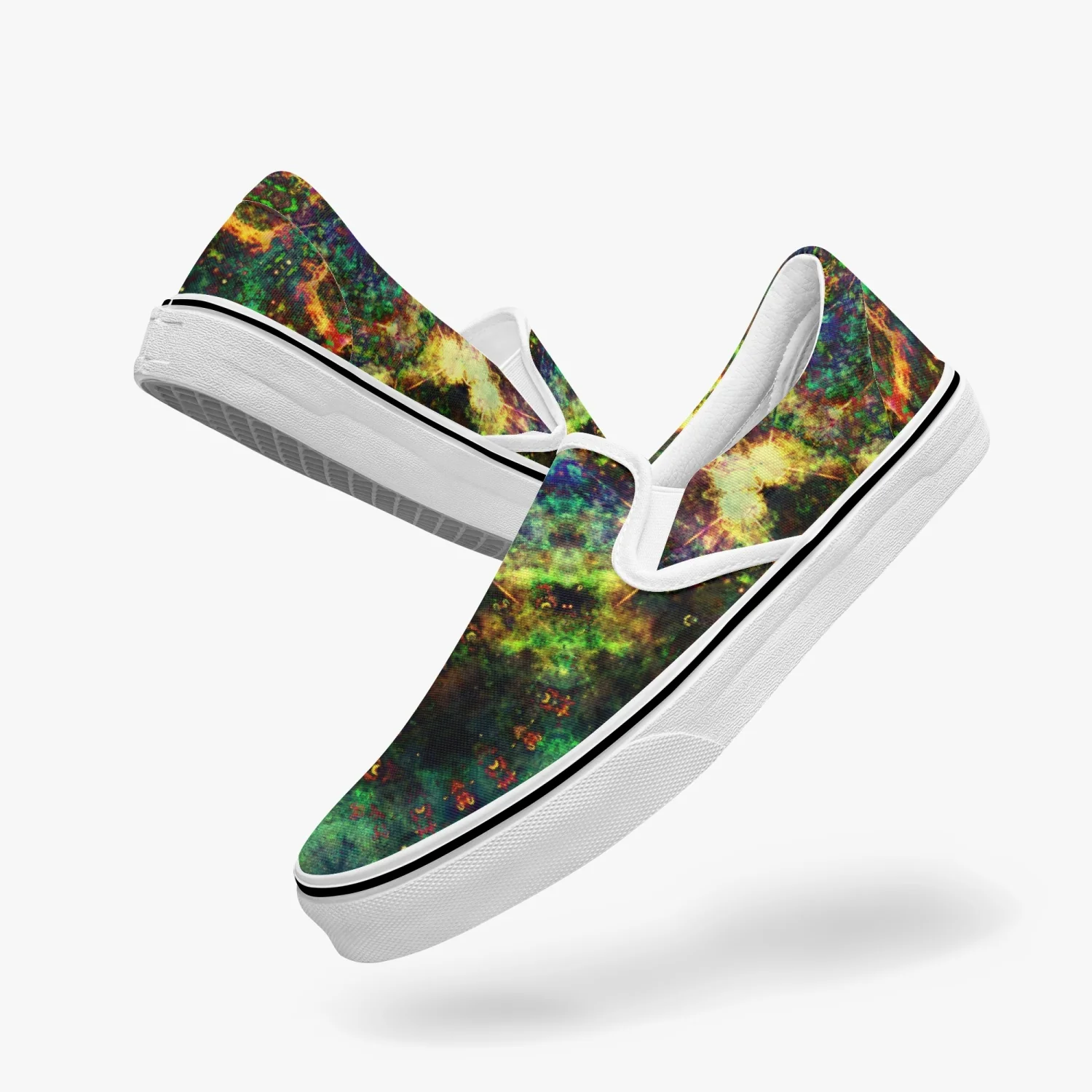 Xerxes Split-Style Psychedelic Slip-On Shoes - Image 3